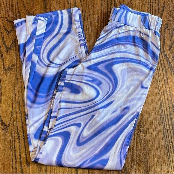 NWT Free People Hosjerg Vilma Liquid Pants Purple XS B-1179 - Picture 3 of 3